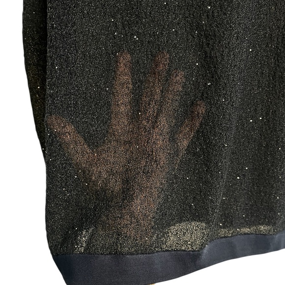 Donna Karan NY Sequin Crochet Sleeveless Top in Navy Size Large NWT - Picture 7 of 10